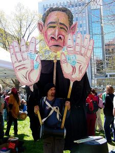 George W. Bush street puppet