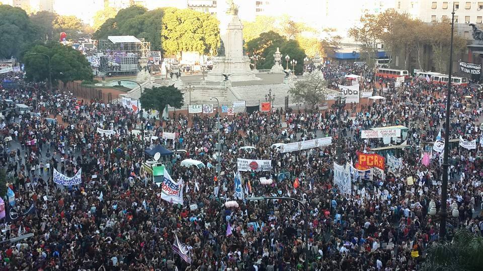 First march of #NiUnaMenos in Buenos Aires. June 2015