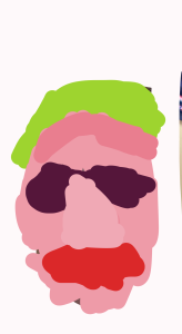 Graphic profile image of face