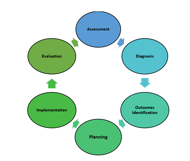 Image showing a diagram of the nursing process