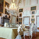 A beautiful italian mansion filled with furniture and paintings