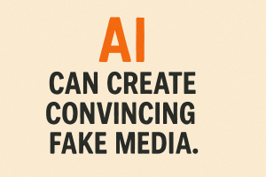 AI can create convincing fake media.