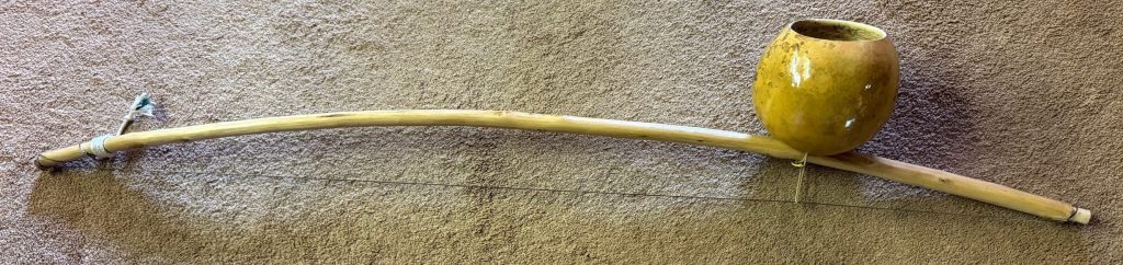 A simple instrument that is played during Capoeira games.