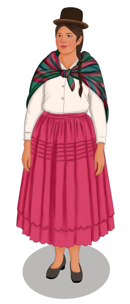 A traditional indigenous women's costume