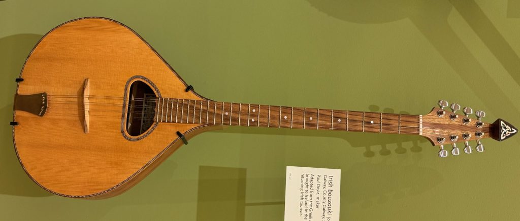 Irish bouzouki, stringed lute.