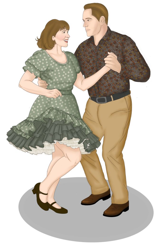 Couple in Square Dancing Costume