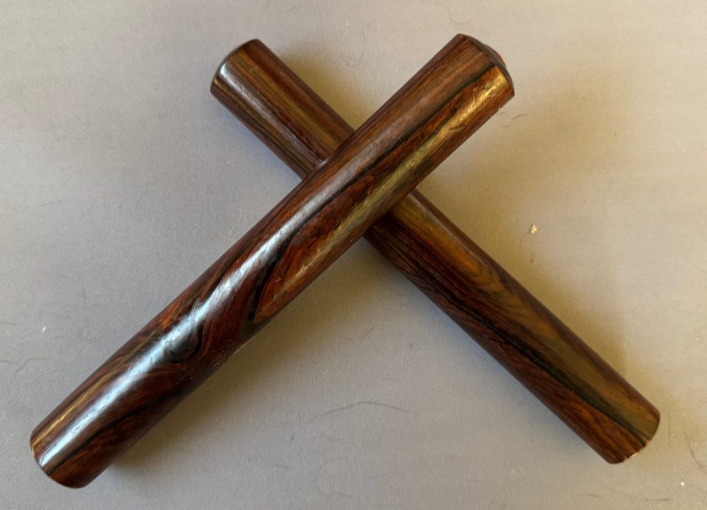 Figure 27.7: Rosewood claves from Mexico