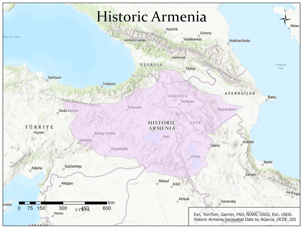 Figure 16.2: Map of Historical Armenia