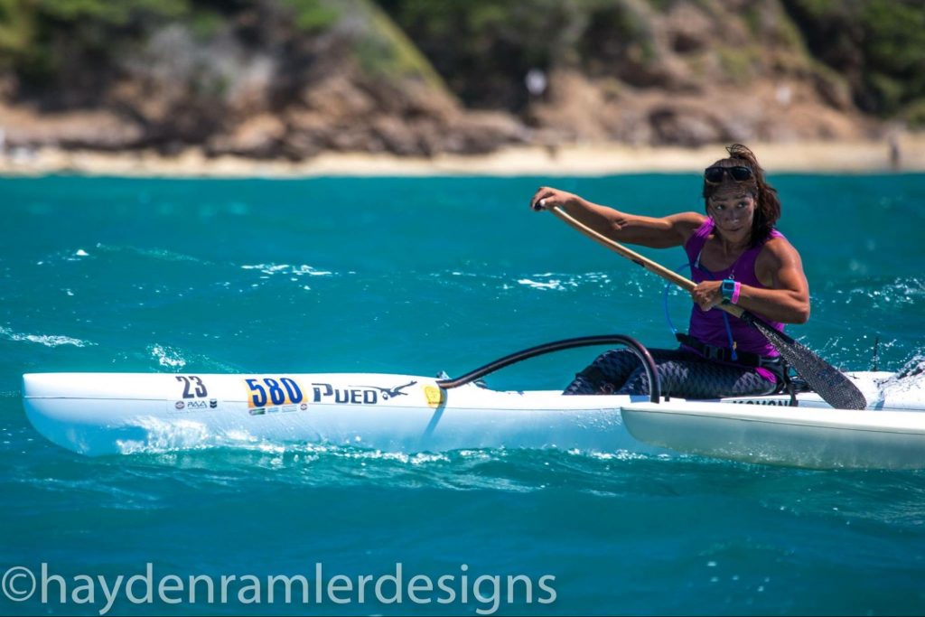 Sea kayaker in Hawaiian waters